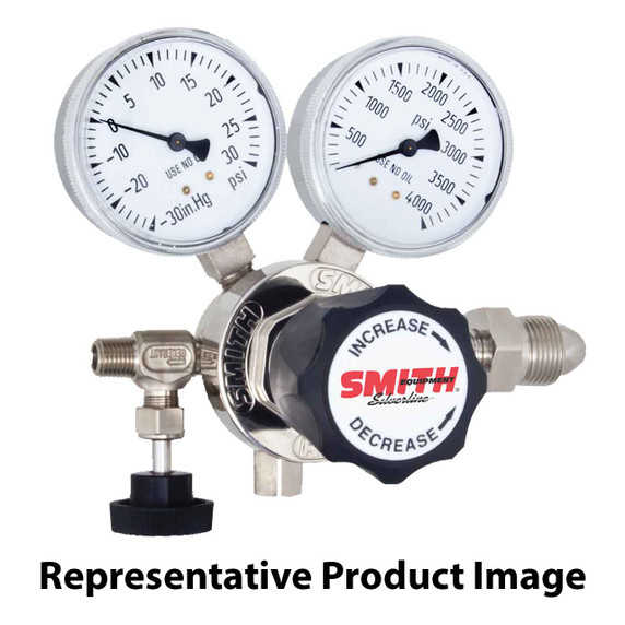 Miller Smith 210-03-06 Silverline High Purity Analytical Single Stage Regulator, 15 PSI