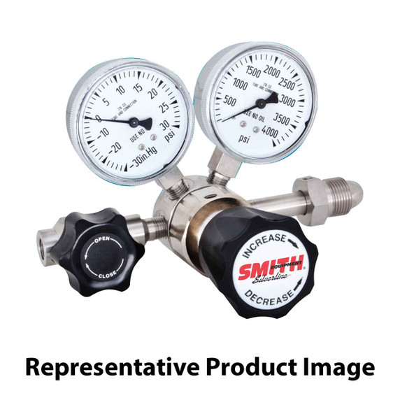 Miller Smith 613-40-09-00-00 Silverline High Purity Brass Single Stage Regulator, 250PSI