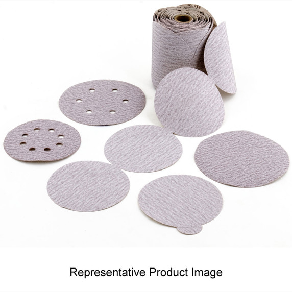 United Abrasives-SAIT 35425 5" 6A Stearated Aluminum Oxide Economical Paper Disc, Hook & Loop (no holes), 220 Grit, 50 Pack