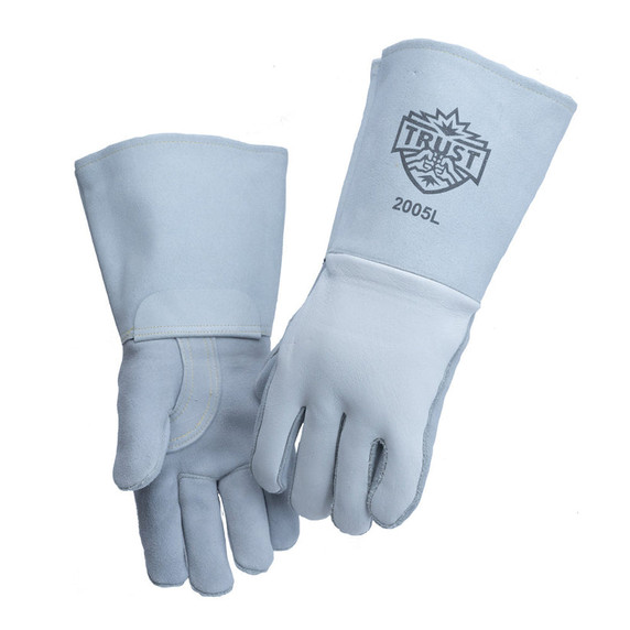 Trust Protection 2005S Super Premium Pearl Deerskin Stick Welders Glove, Small