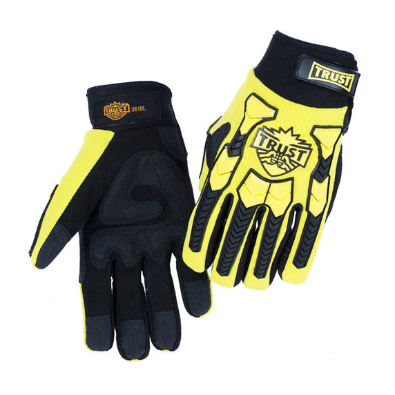 Trust Protection 3610M Super Premium Synthetic Leather Mechanics Glove, Medium