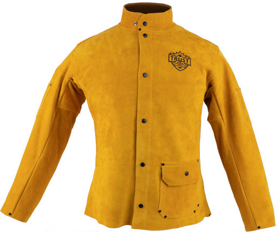 Trust Protection 5002 Premium Golden Brown Cowhide 30" Leather Jacket, Medium