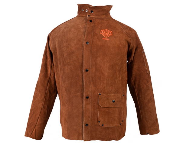 Trust Protection 5000 Premium Dark Brown Cowhide 30" Leather Jacket, 2X-Large
