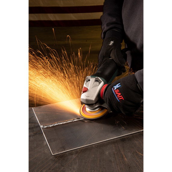 United Abrasives-SAIT 72327 4-1/2x5/8-11 Ovation Ceramic Plus High Density Plastic Backed Flap Discs, Type 27, 40 Grit, 10 pack