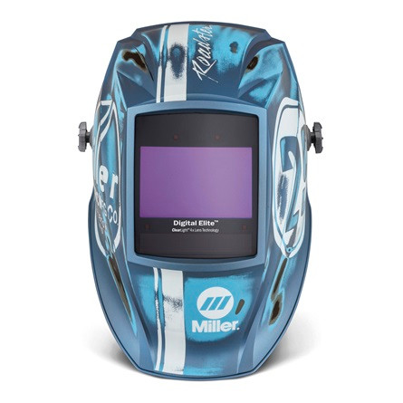Miller 296768 Digital Elite Auto Darkening Welding Helmet with ClearLight 4x Lens, Vintage Roadster