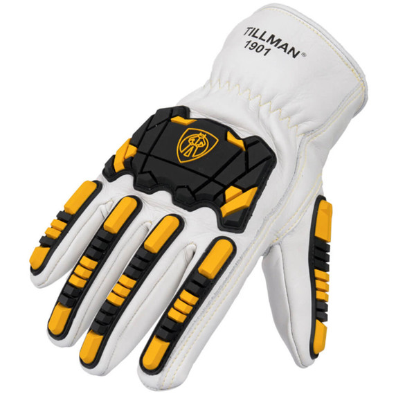 Tillman 1901 Impact Full A6 Cut Resistant Top Grain Cowhide Drivers Gloves, Medium