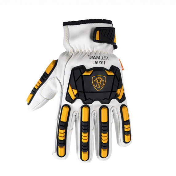 Tillman 1925 Pro Impact Adjustable Wrist Drivers Glove Cowhide , X-Large