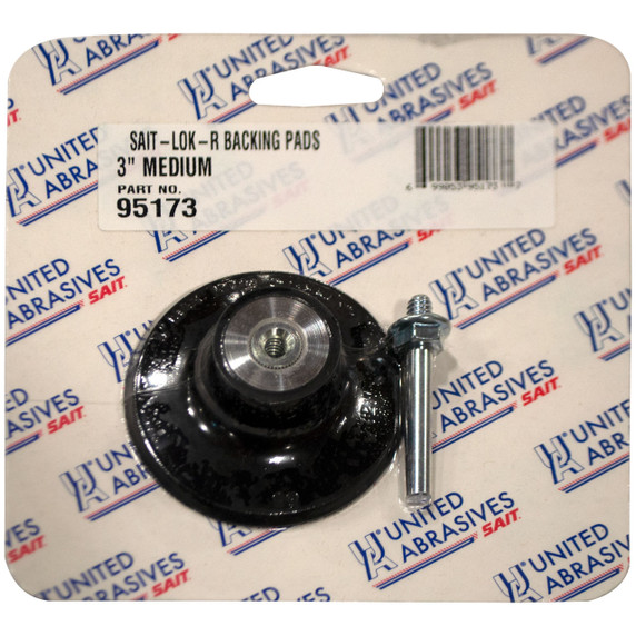 United Abrasives-SAIT 95173 3" Smooth SAIT-LOK-R Backing Pad for Quick Change Discs, Medium Density