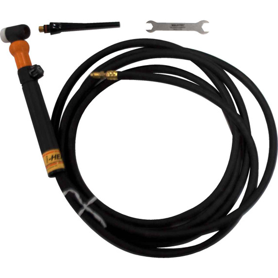 Weldtec i-Head Ball Joint TIG Torch Kit, Valve, 12.5', Super Flex Braided, WTB-17V-12SF