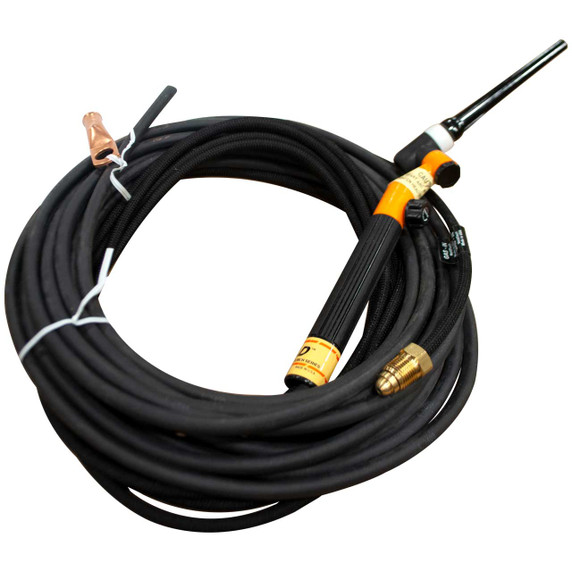 Weldtec i-Head TIG Torch Kit, Roto Head Valve, 25', 2-Pc, WTR-17V-25-2