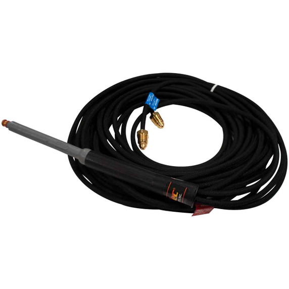Weldtec WT-125F-25R Micro TIG Torch Kit, Flex, 25', Super-Flex Braided Rubber