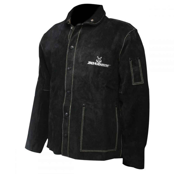 Caiman 3029 30" Black Boarhide Pigskin Jacket, Large