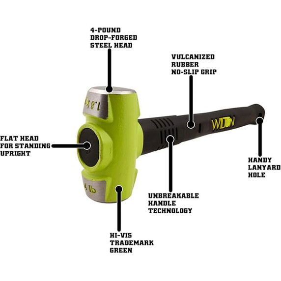 Wilton WL9-20412 4 Lb Head, 12" B.A.S.H® Sledge Hammer