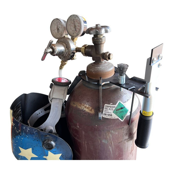 Scrape-N-Burr SNB-BTL-HLD Gas Bottle Hook Rack with Tool Holder