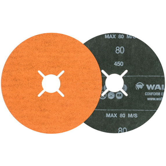 Walter 15X458B 4-1/2x7/8 COOLCUT XX Bulk Sanding Discs with Cyclone Technology 80 Grit, 50 pack