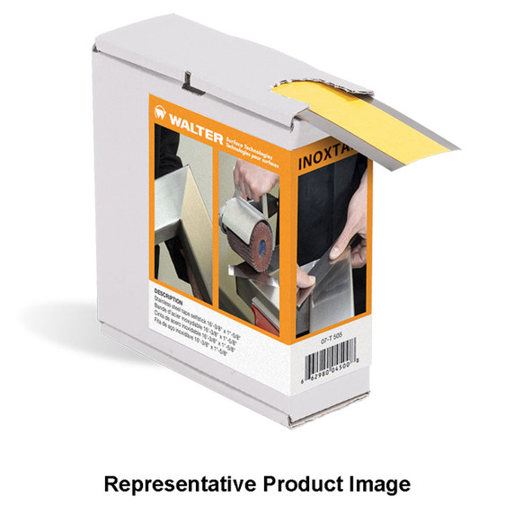 Walter 07T105 30' x 3/4" Stainless Steel Tape Inox Adhesive Tape for Mitered Corner Finish