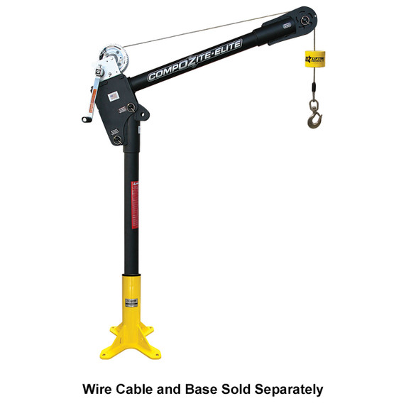 OZ OZCF1200DAV CompOZite Elite Carbon Fiber Davit Crane with Manual Brake Winch, Load Capacity 1200 lbs