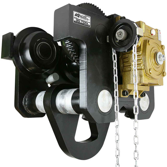 OZ OZ30GBT Geared Beam Trolley, Load Capacity 30 Ton, 60000 lbs