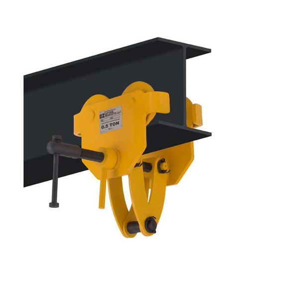 OZ OZ05QAT Quick Adjust Beam Trolley, Load Capacity .5 Ton, 1000 lbs