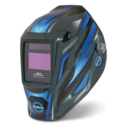 Miller 299616 Digital Performance Welding Helmet with ClearLight 4x Lens, Carbon Edge