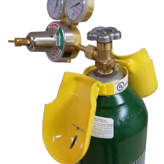 Paint Blemishes, Not New - Gas Cylinder Regulator Protector Safety Cap Coarse Thread 3-1/8 x 7