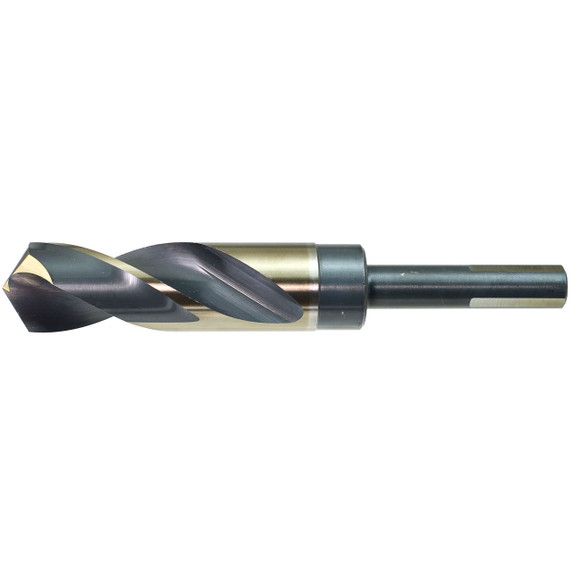 Drillco 1000N140 5/8" 135° S&D Nitro HSS Drill Bit, 1/2" 3-Flats, Reduced Shank