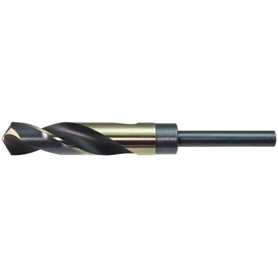 Drillco 1035N132 1/2" 135° S&D Nitro HSS Drill Bit, 3/8" Reduced Shank, 6 pack