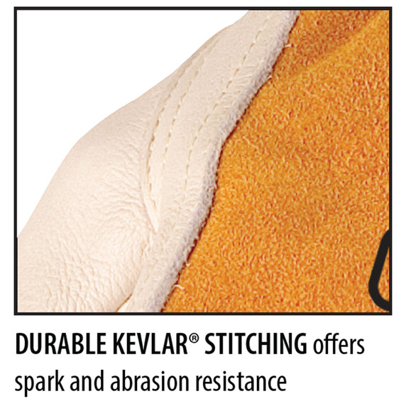 Black Stallion 97K Grain Cowhide Palm Drivers Gloves with Kevlar® Stitching, 3X-Large