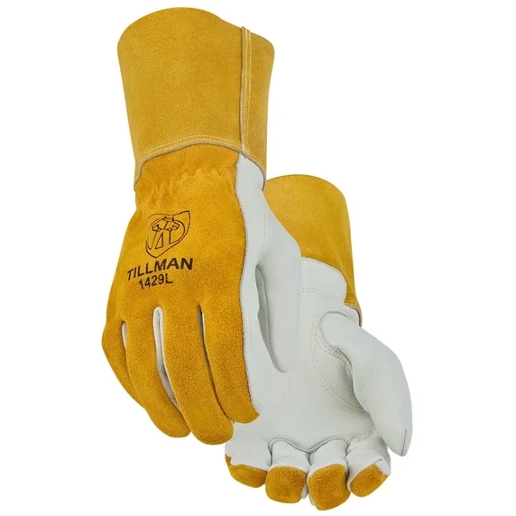 Tillman 1429 Top Grain & Split Cowhide Back High Utility Gloves, 4" Cuff, Large