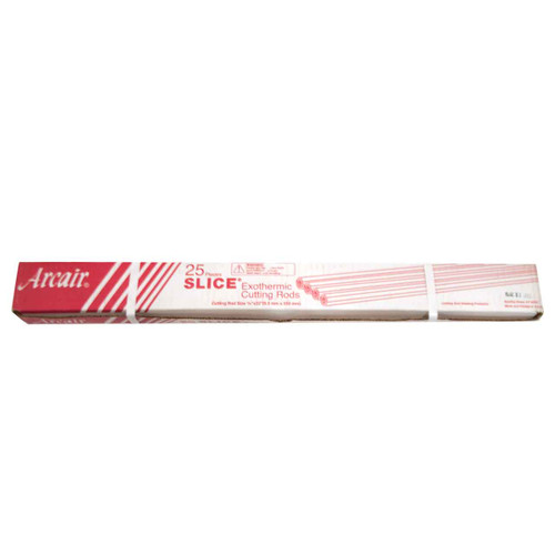 Arcair 43049002 1/4 x 22 Plain Slice Rod, 25 pack