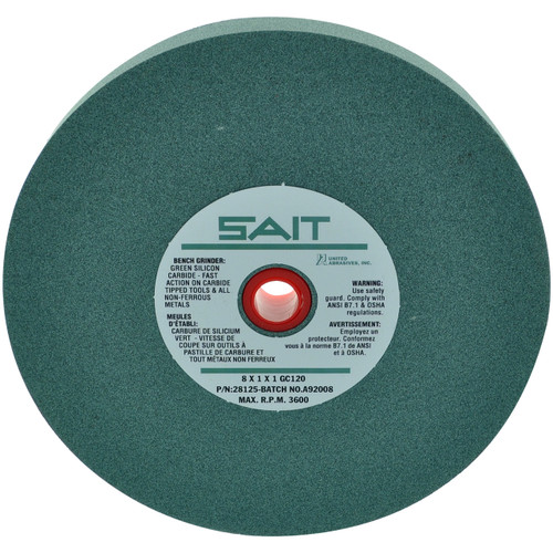 United Abrasives SAIT 28125 8x1x1 GC120 Green Silicon Carbide General