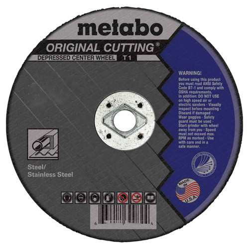 Metabo 655347000 6" X 0.045" Original Slicer Cutting Wheels - A60TZ, 7/8" Arbor - 50 Pack