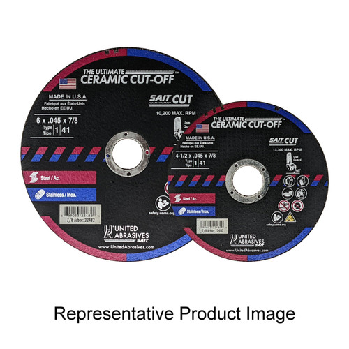United Abrasives-SAIT 22482 6x.045x7/8 The Ultimate Ceramic