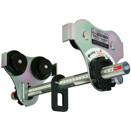 OZ OZ05PBTA-MR-16 0.5 Ton Push Beam Trolley Fall Protection with up to ...