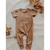 Personalized Mocha Baby Jumpsuit