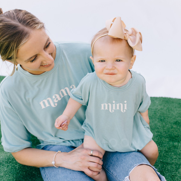 Mama & Mini Matching Tee | Seafoam Bamboo