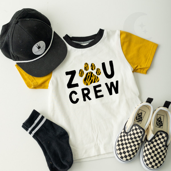 Black & Gold Colorblock Kids Graphic Tee | Multiple Design Options