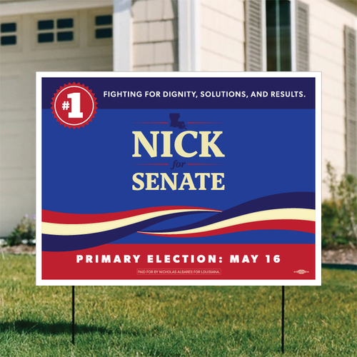 Nick For Senate (24" x 18" Coroplast Yard Sign)