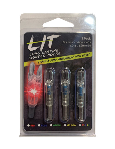 LIT Lighted Arrow Nocks .246 (3 Pack)
