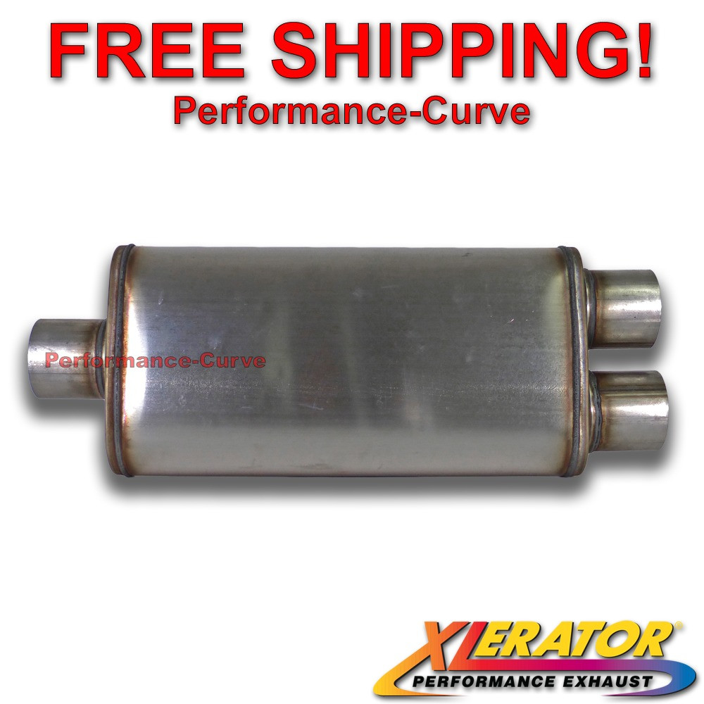 Xlerator Performance Muffler Stainless Steel 3" / 3" C/D 4x9 Oval