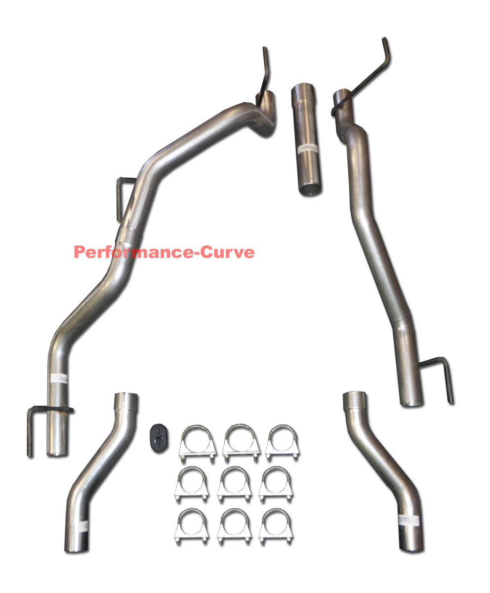 Performance Curve Catback Dual Exhaust Kit - Mandrel Bent For 2009-2022 RAM 1500 Hemi Factory Dual (0914RAMFD)