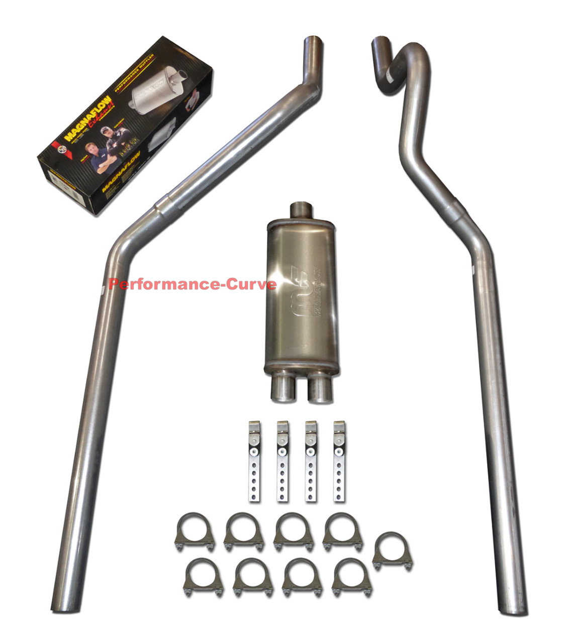 87 - 99 Dodge Dakota 3.9 5.2 Mandrel Bent Dual Exhaust w/ 18