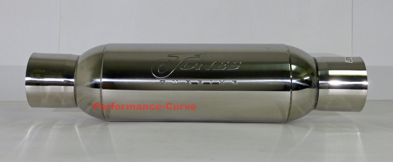 Jones Exhaust Turbine Muffler 304 Stainless Steel 4" In \ 26" Long PerformanceCurve