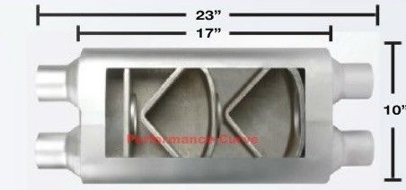 3 Inch Dual In Dual Out Muffler