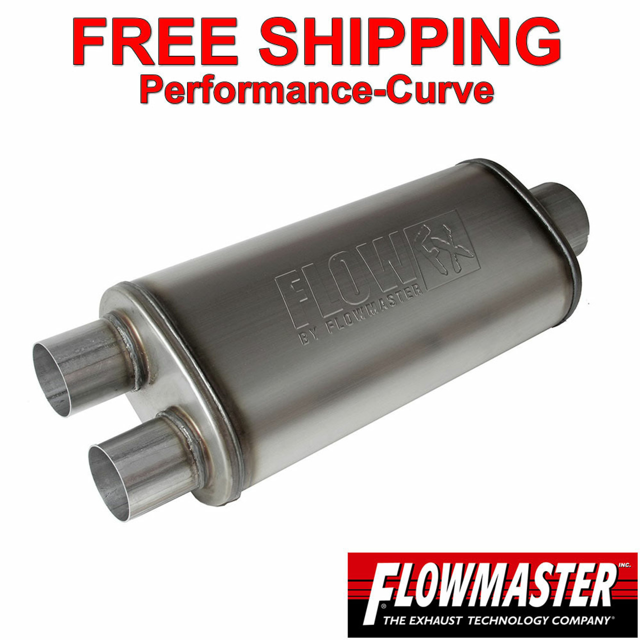 Flowmaster FlowFX 3.50" in / Dual 2.5" out Muffler Performance Exhaust