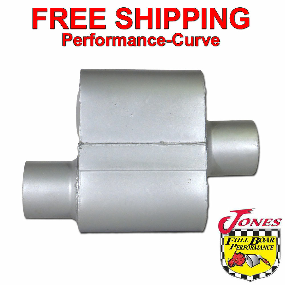 Single Chamber Performance Race Muffler Jones Full Boar O/C 2.5" FB432 PerformanceCurve