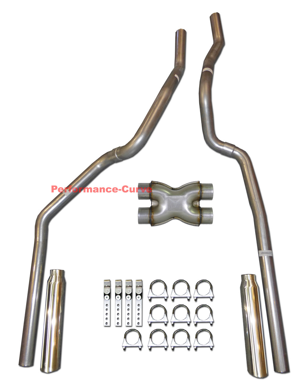 Exhaust System For 1999-2014 Chevy Silverado 5.3L — Mandrel Bent Pipes With Flowmaster Super 44 Muffler 3 thumbnail image
