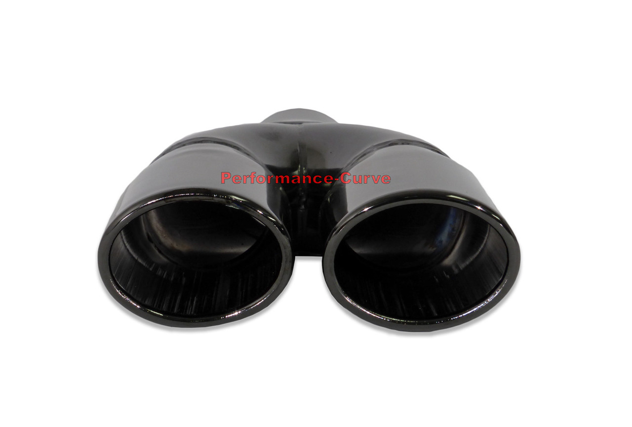 PAIR 2.5 to 3.5 Double Wall Dual Exhaust Pipe Tips For Cadillac CTS CTSV CTS-V