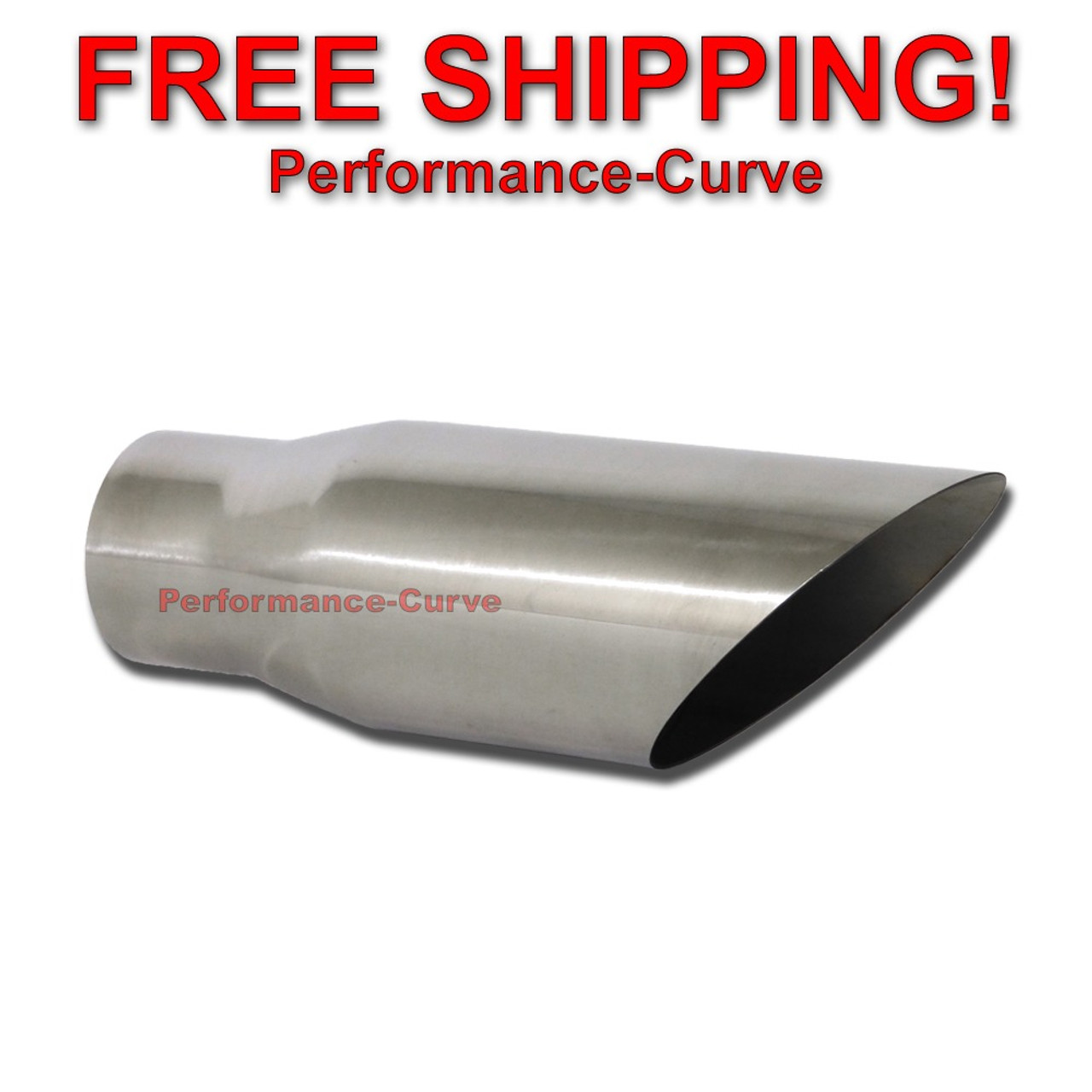 Stainless Steel Round Angle Cut Exhaust Tip 3