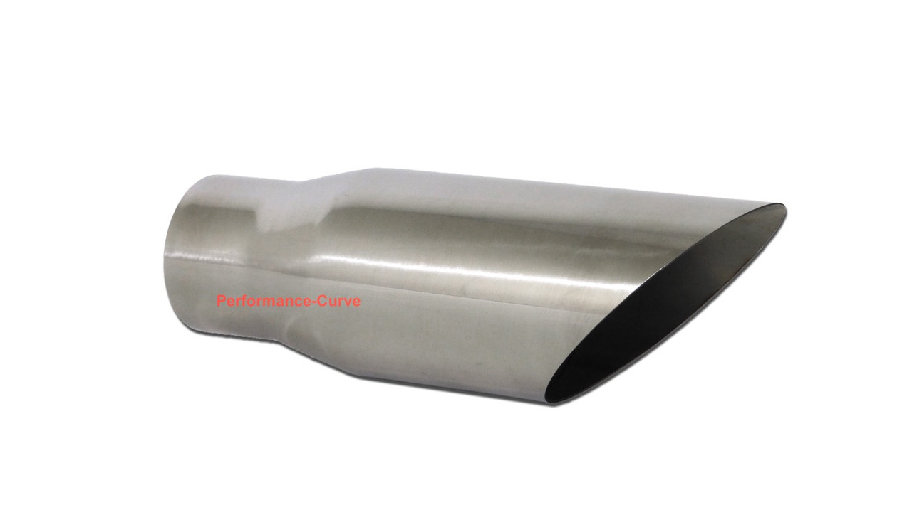 Stainless Steel Round Angle Cut Exhaust Tip 3